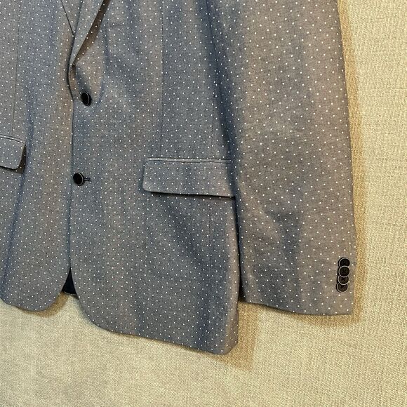 Tommy Hilfiger Linen Sport Coat Mens L42 Blazer Microdot Pattern 2 Button - Picture 4 of 11